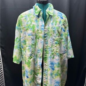 Reel Legends Saltwater II Shirt with Green and Blue Accents